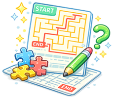 puzzles-games-fun Dowload Free Puzzles & Games from Vixie Books